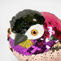 Jasper Clip on Sequin Bird Fuchsia