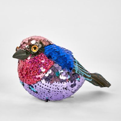 Jasper Clip on Sequin Bird Blue