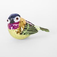 Jasper Clip on Sequin Bird Gold