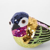 Jasper Clip on Sequin Bird Gold