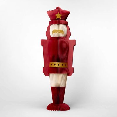 Giant Paper Star Nutcracker Red & White