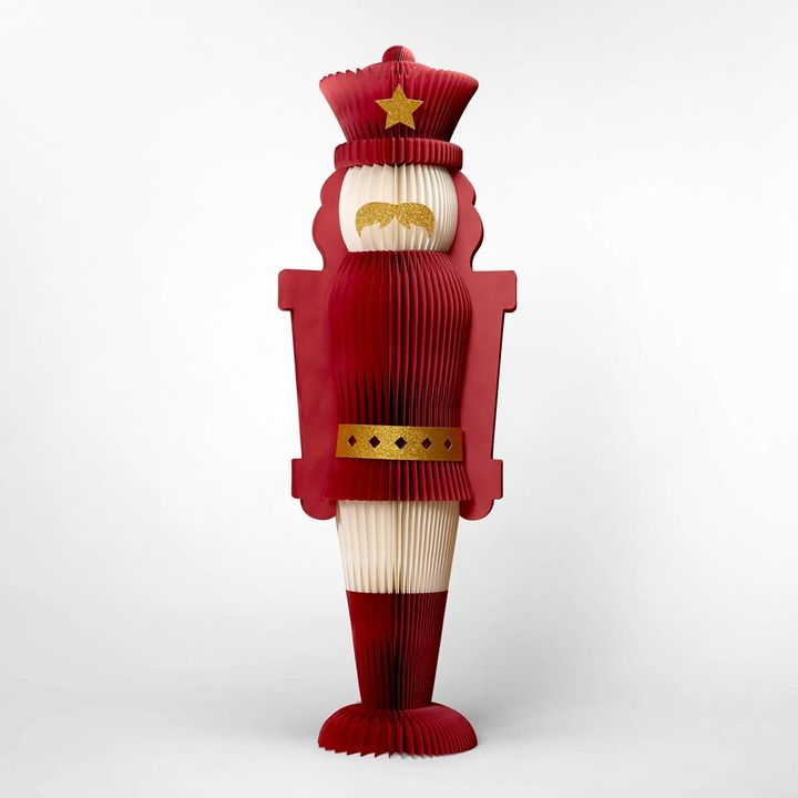 Giant Paper Star Nutcracker Red & White