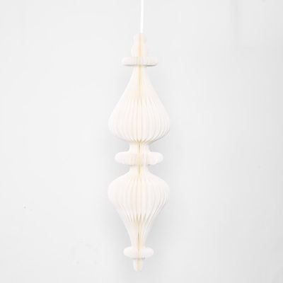 Giant Paper Spire Finial Decoration White