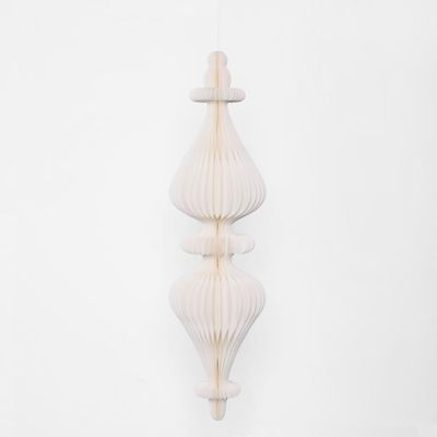 Giant Paper Cresting Finial Decoration White