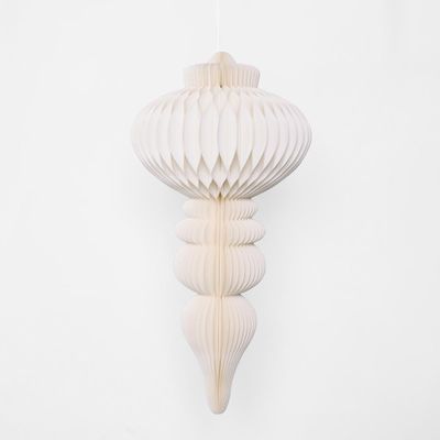 Giant Paper Cresting Finial Decoration White