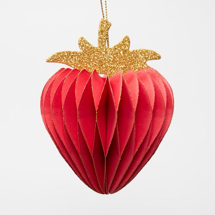 Paper Strawberry Hanging Decoration