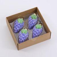 Sugared Grape Decorations - Set of 4