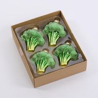 Sugared Brocolli Decorations - Set of 4