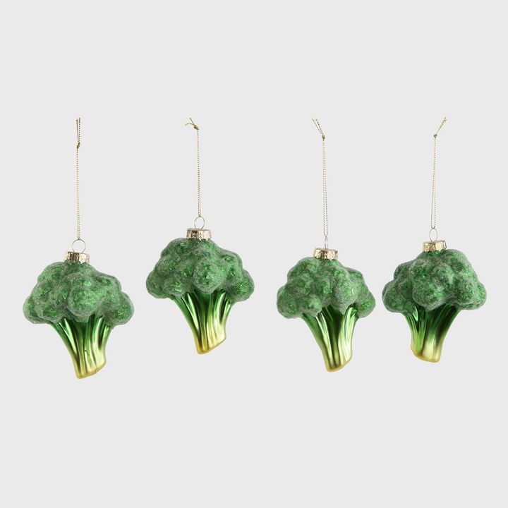 Sugared Brocolli Decorations - Set of 4