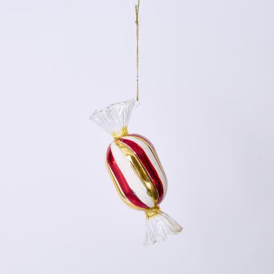 Striped Candy Decoration Red