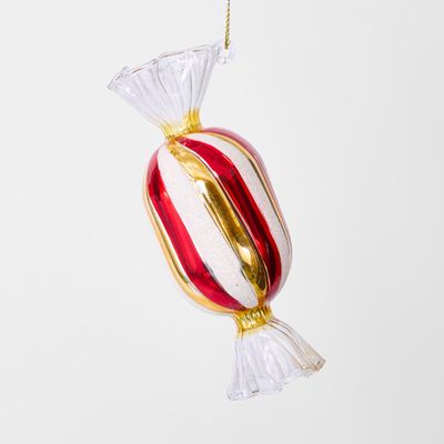 Striped Candy Decoration Red