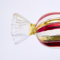 Striped Candy Decoration Red