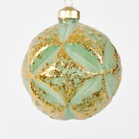 Diamond Embossed Baubles Sage Green - Set of 3