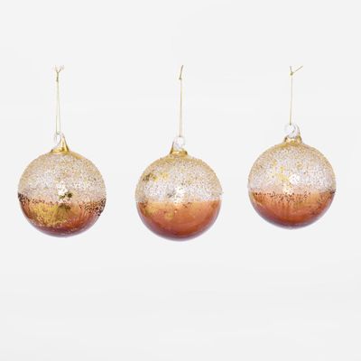 Ombre Mahogony Baubles - Set of 3