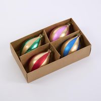 Carnival Tear Drop Baubles Multicolour - Set of 4