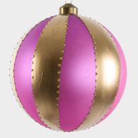 Carnival Bauble Large Fuchsia & Gold