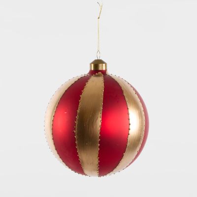 Carnival Bauble Large Red & Gold