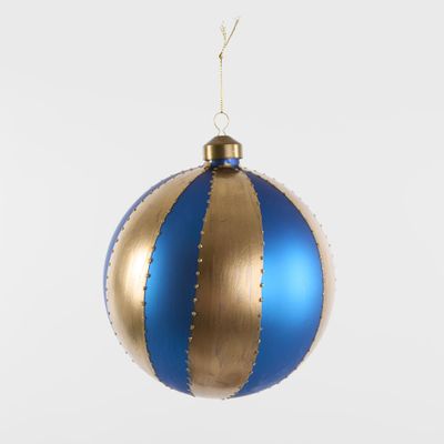 Carnival Bauble Large Blue & Gold