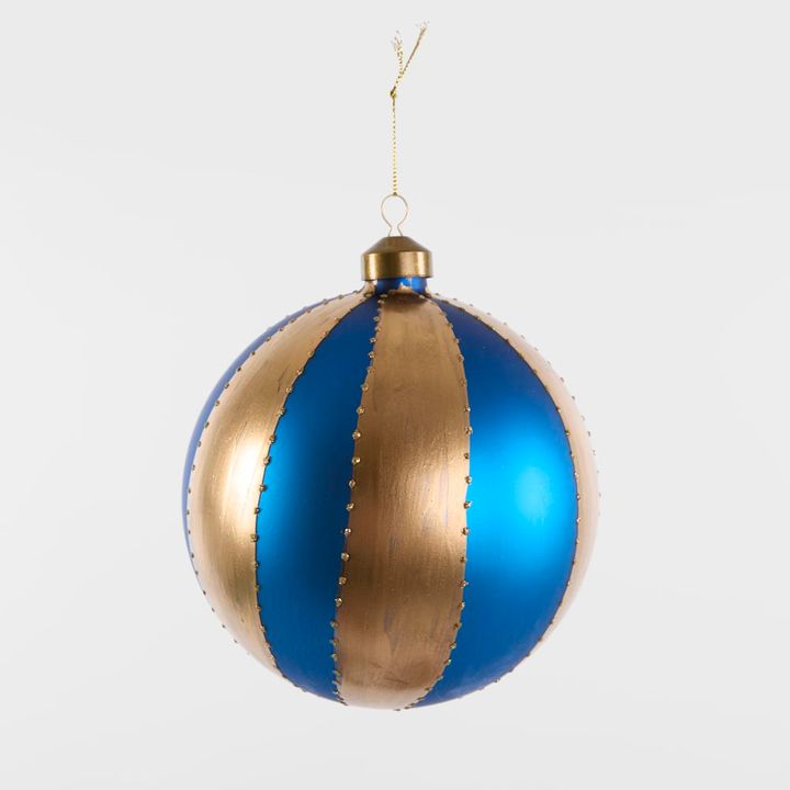 Carnival Bauble Large Blue & Gold