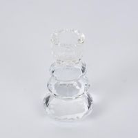 Lustre Glass Cut Candle Holder Clear