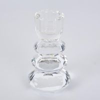 Lustre Glass Cut Candle Holder Clear