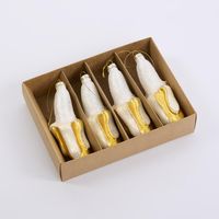 Sugared Banana Slit Decorations - Set of 4