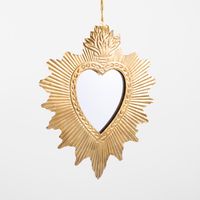 Sunburst Mirror Heart Hanging Decoration SML