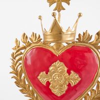 Crowned Heart Hanging Decoration Red