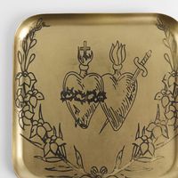 Etched Gilt Tray Square