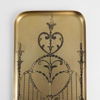 Etched Gilt Tray Rectangle