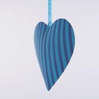 La Dolce Vita Heart Tree Decoration Large Blue