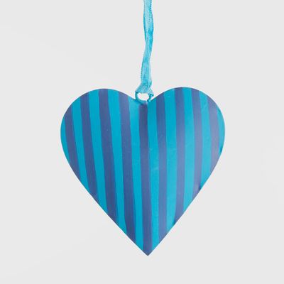 La Dolce Vita Heart Tree Decoration Small Blue