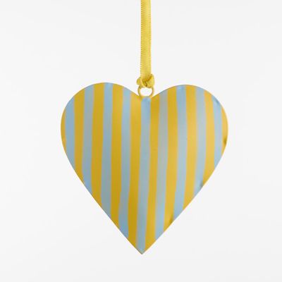 La Dolce Vita Heart Tree Decoration Small Yellow