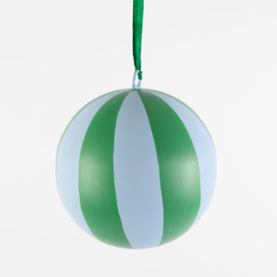 La Dolce Vita Striped Iron Bauble Small Green