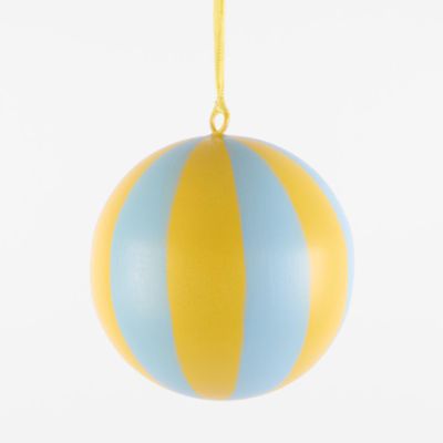 La Dolce Vita Striped Iron Bauble Small Yellow