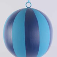 La Dolce Vita Striped Iron Bauble Large Blue