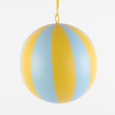 La Dolce Vita Striped Iron Bauble Large Yellow