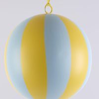 La Dolce Vita Striped Iron Bauble Large Yellow