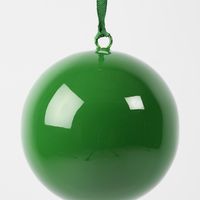 Glossy Iron Bauble Small Green