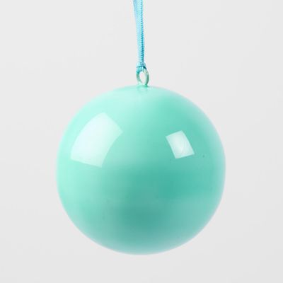 Glossy Iron Bauble Small Aqua