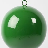 Glossy Iron Bauble Large Green