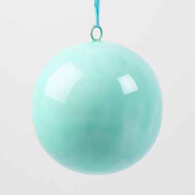 Glossy Iron Bauble Large Aqua