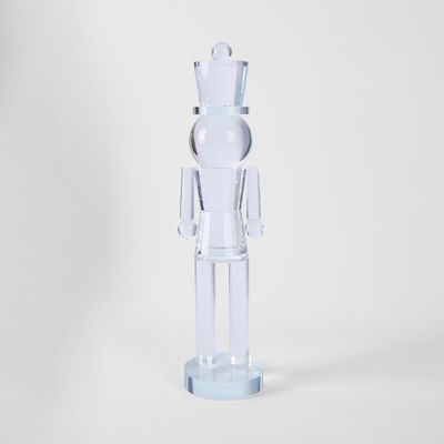 Crystal Glass Nutcracker Clear Large