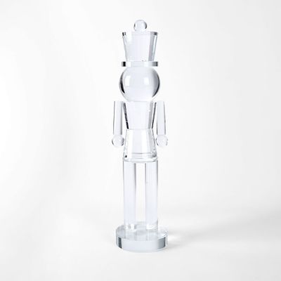 Crystal Glass Nutcracker Clear Large