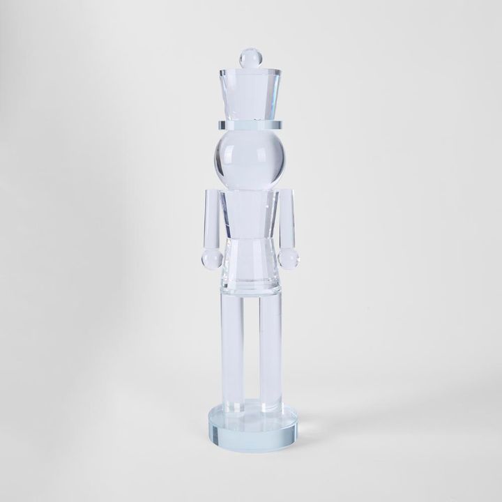 Crystal Glass Nutcracker Clear Large