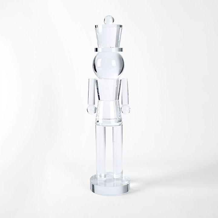 Crystal Glass Nutcracker Clear Large