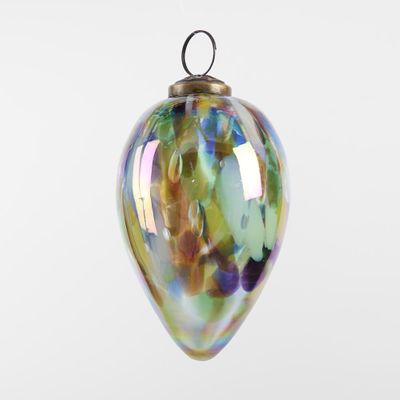 Handblown Speckled Glass Bauble