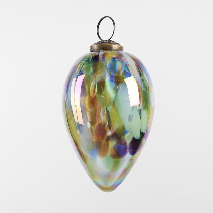 Handblown Speckled Glass Bauble