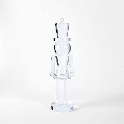 Crystal Glass Nutcracker Clear Medium