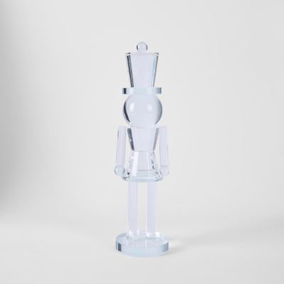 Crystal Glass Nutcracker Clear Medium